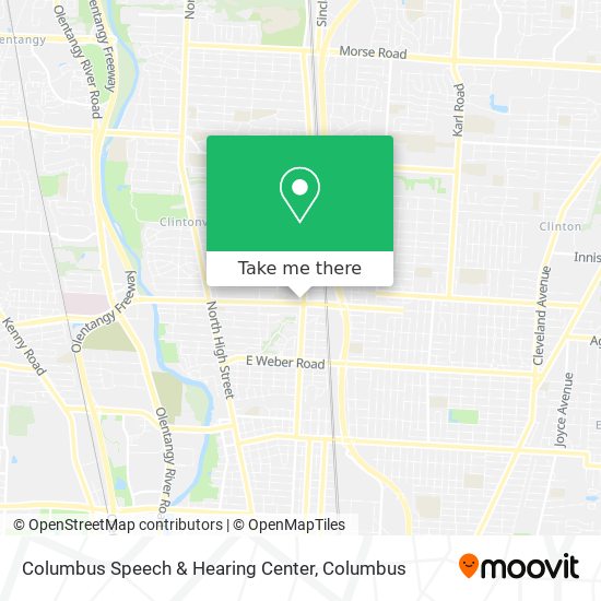 Columbus Speech & Hearing Center map