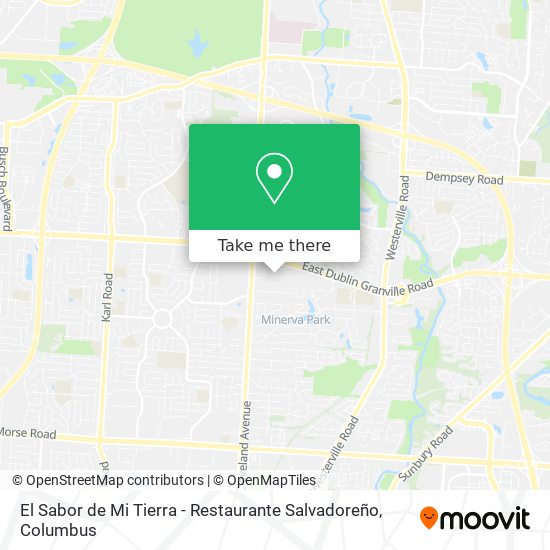 Mapa de El Sabor de Mi Tierra - Restaurante Salvadoreño