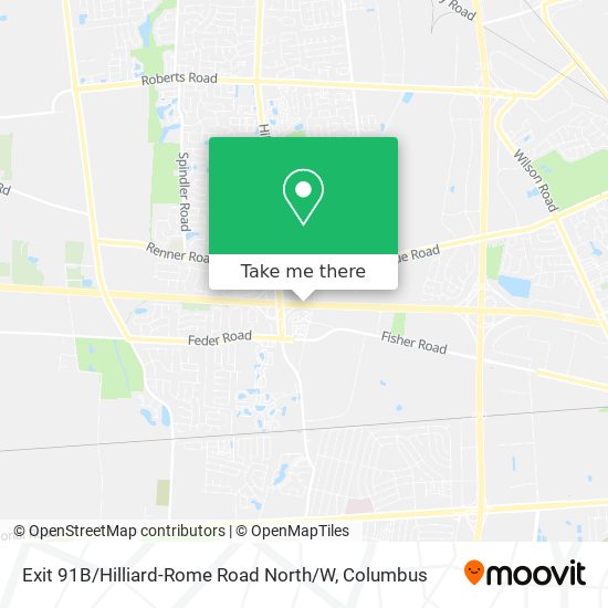 Mapa de Exit 91B / Hilliard-Rome Road North / W