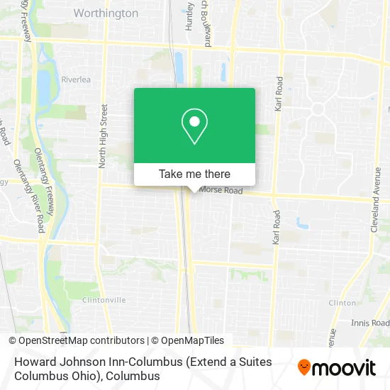 Howard Johnson Inn-Columbus (Extend a Suites Columbus Ohio) map