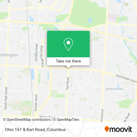 Ohio 161 & Karl Road map