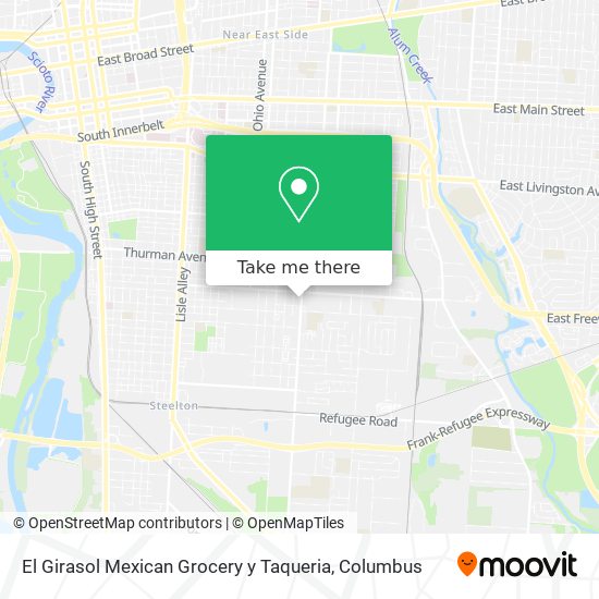 Mapa de El Girasol Mexican Grocery y Taqueria
