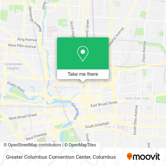 Mapa de Greater Columbus Convention Center