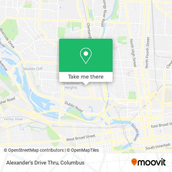 Alexander's Drive Thru map
