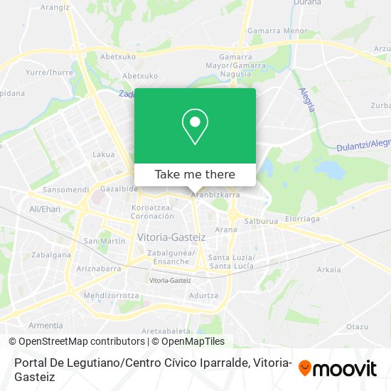 mapa Portal De Legutiano / Centro Cívico Iparralde