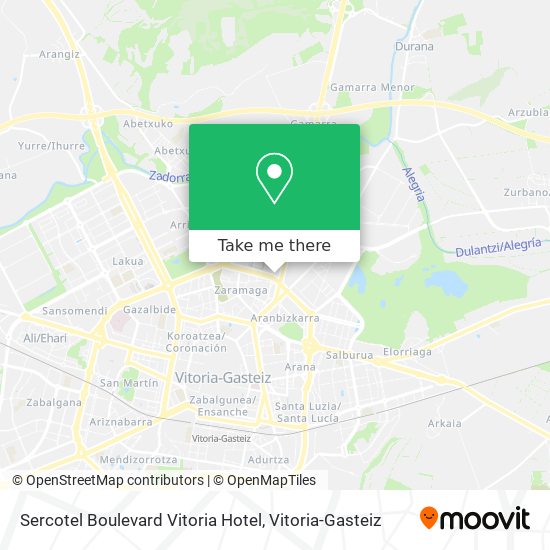 mapa Sercotel Boulevard Vitoria Hotel