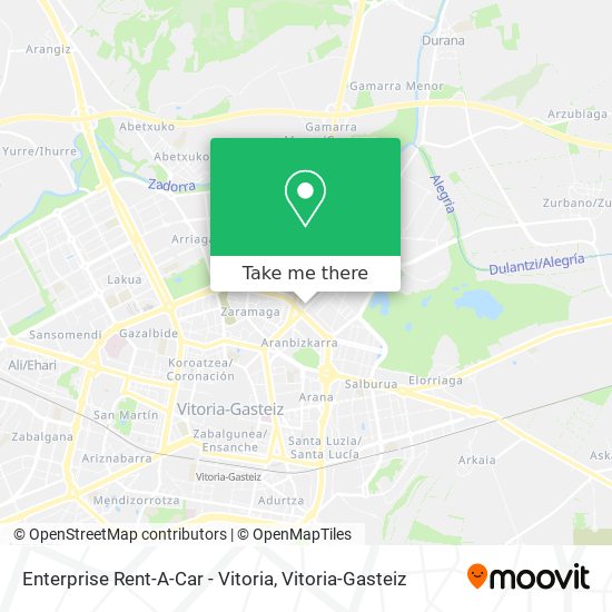 mapa Enterprise Rent-A-Car - Vitoria