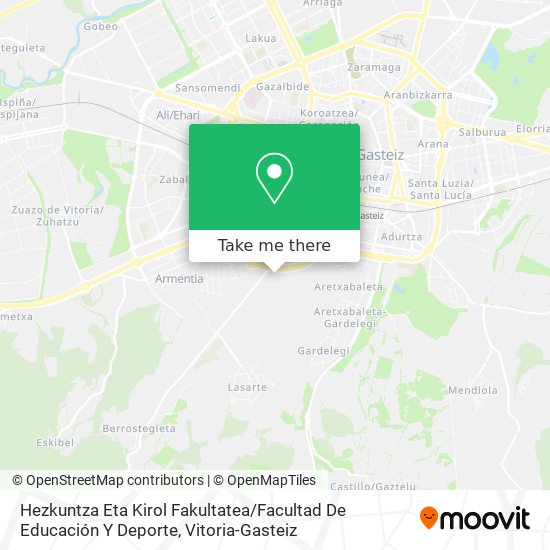 Hezkuntza Eta Kirol Fakultatea / Facultad De Educación Y Deporte map