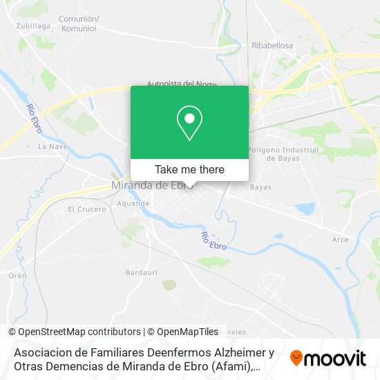 mapa Asociacion de Familiares Deenfermos Alzheimer y Otras Demencias de Miranda de Ebro (Afami)