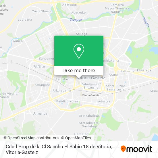 mapa Cdad Prop de la Cl Sancho El Sabio 18 de Vitoria