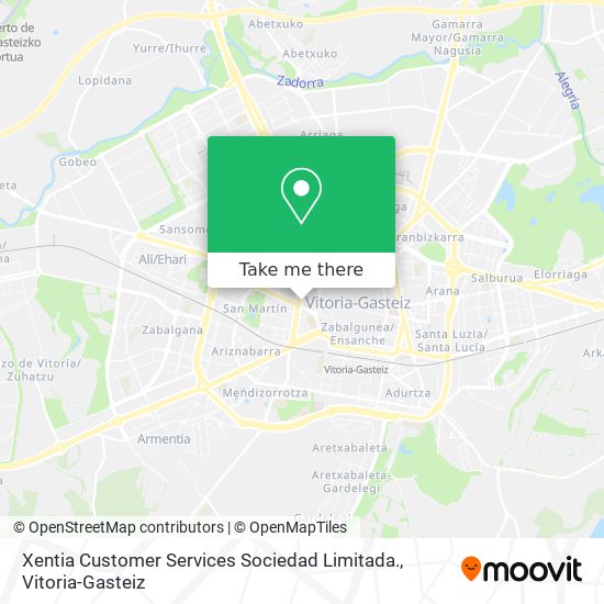 mapa Xentia Customer Services Sociedad Limitada.