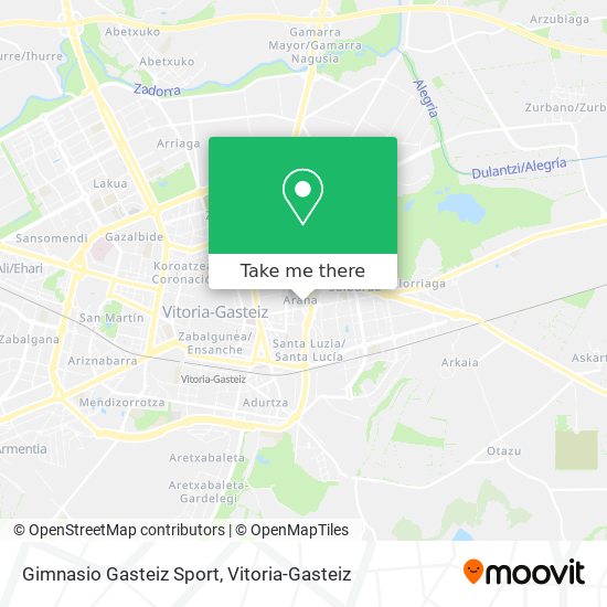 mapa Gimnasio Gasteiz Sport