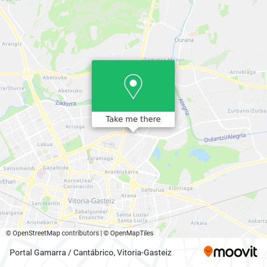 Portal Gamarra / Cantábrico map