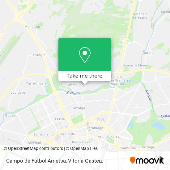 mapa Campo de Fútbol Ametsa
