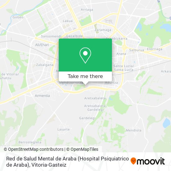 mapa Red de Salud Mental de Araba (Hospital Psiquiatrico de Araba)