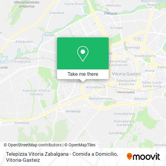Telepizza Vitoria Zabalgana - Comida a Domicilio map
