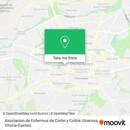 mapa Asociacion de Enfermos de Crohn y Colitis Ulcerosa