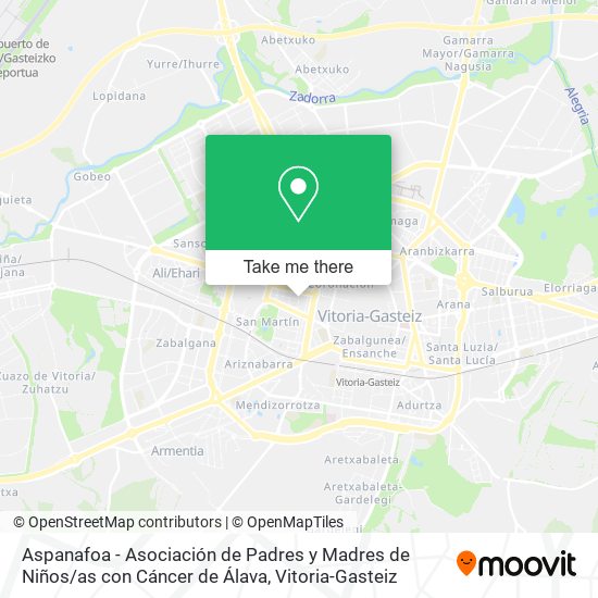 Aspanafoa - Asociación de Padres y Madres de Niños / as con Cáncer de Álava map