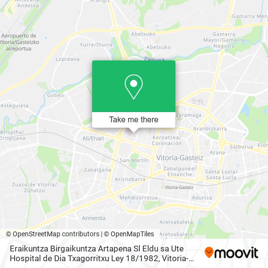 mapa Eraikuntza Birgaikuntza Artapena Sl Eldu sa Ute Hospital de Dia Txagorritxu Ley 18 / 1982