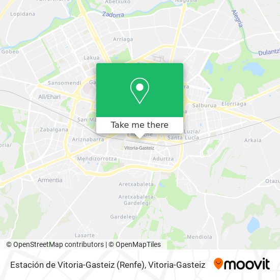 mapa Estación de Vitoria-Gasteiz (Renfe)