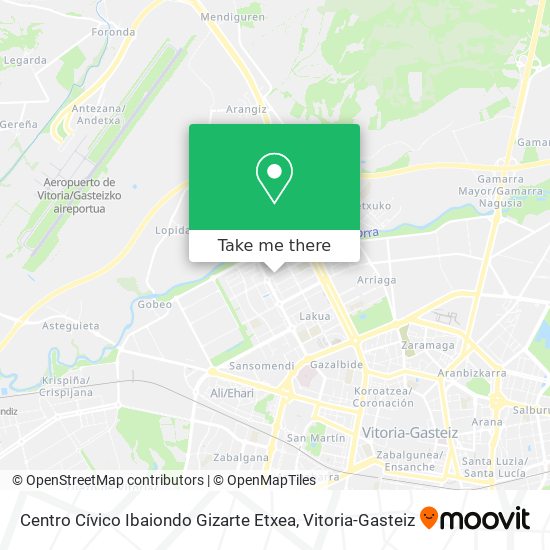 Centro Cívico Ibaiondo Gizarte Etxea map