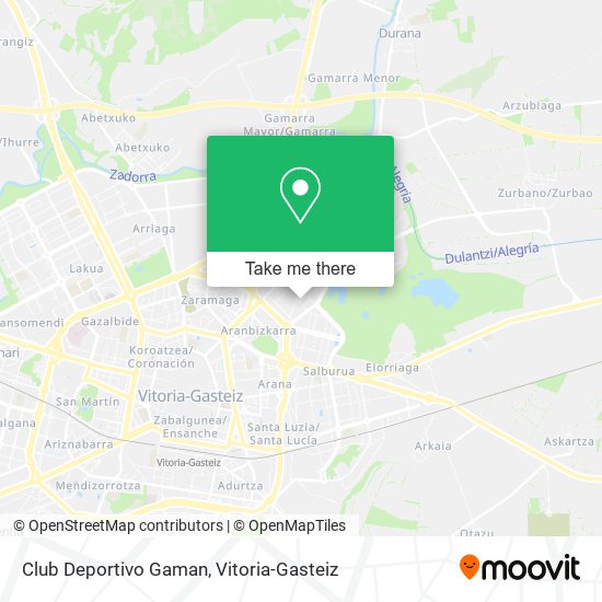 mapa Club Deportivo Gaman