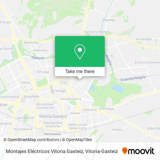 mapa Montajes Eléctricos Vitoria Gasteiz