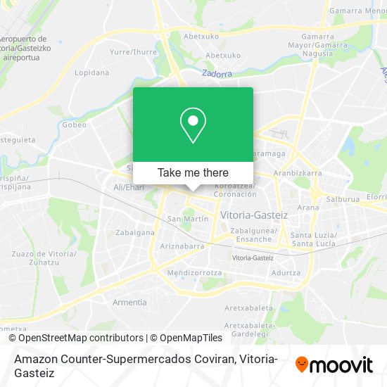 Amazon Counter-Supermercados Coviran map