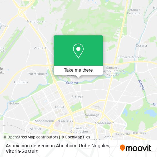 mapa Asociación de Vecinos Abechuco Uribe Nogales