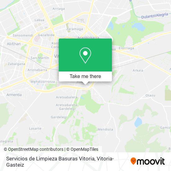 Servicios de Limpieza Basuras Vitoria map