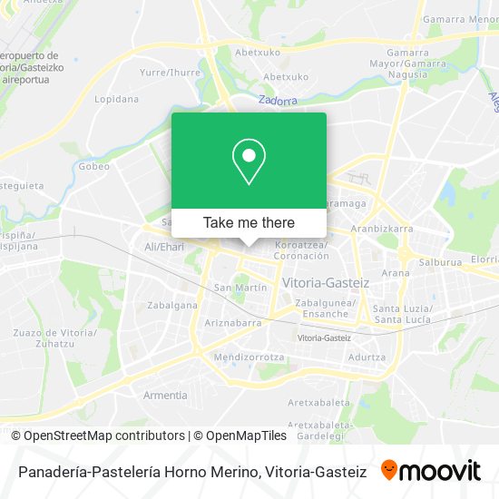 Panadería-Pastelería Horno Merino map