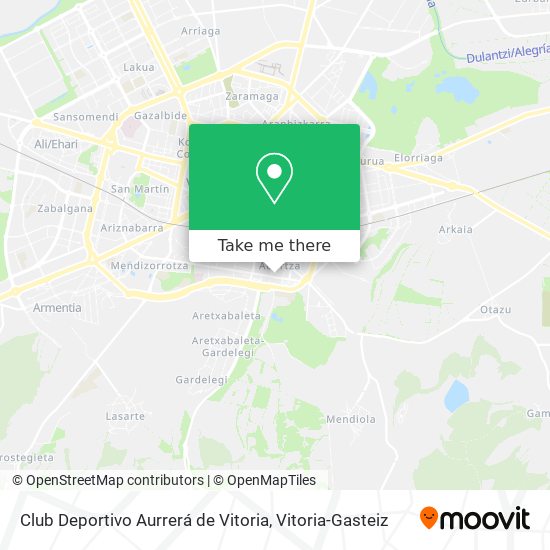 mapa Club Deportivo Aurrerá de Vitoria