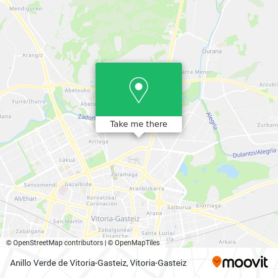 mapa Anillo Verde de Vitoria-Gasteiz