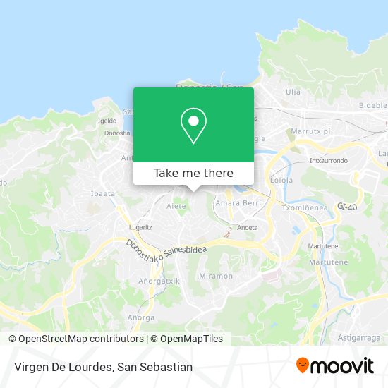 mapa Virgen De Lourdes