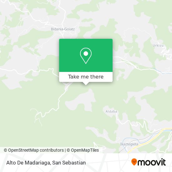 mapa Alto De Madariaga