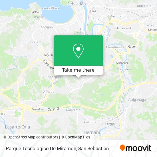 Parque Tecnológico De Miramón map