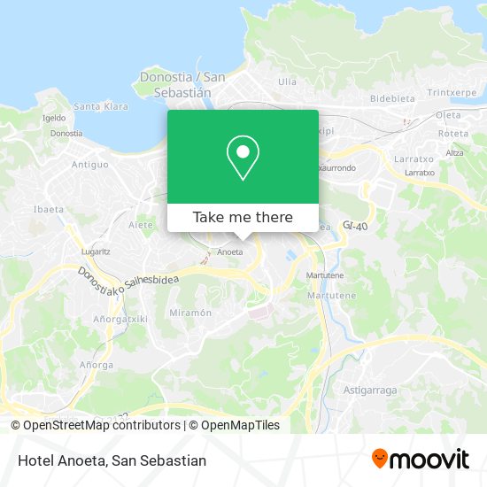 Hotel Anoeta map