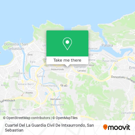 Cuartel Del La Guardia Civil De Intxaurrondo map