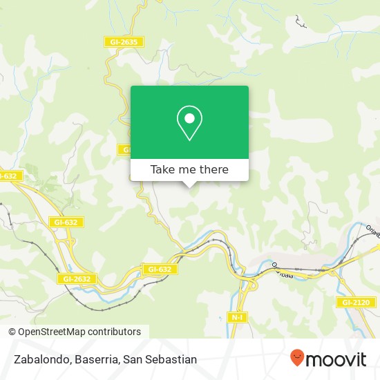 Zabalondo, Baserria map