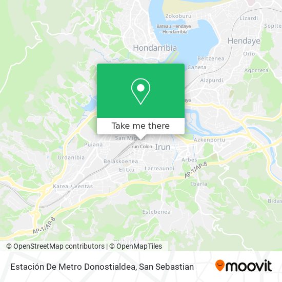 mapa Estación De Metro Donostialdea