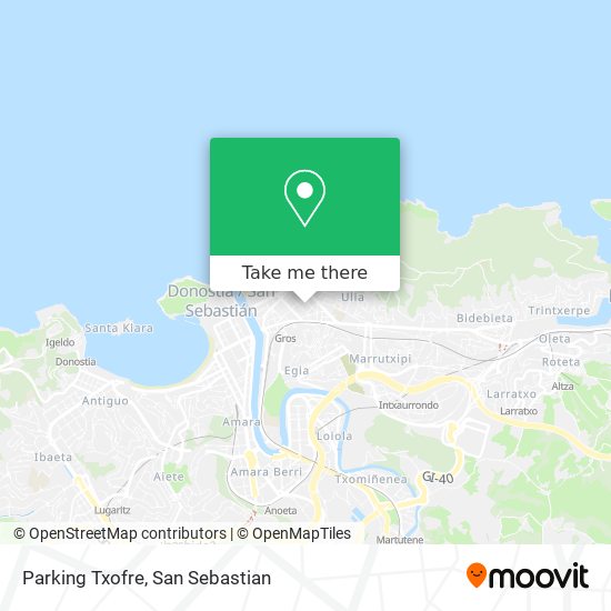 Parking Txofre map