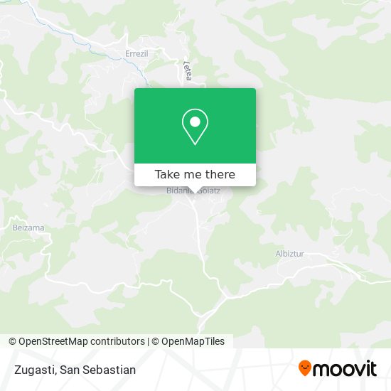 Zugasti map