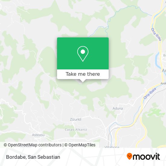 mapa Bordabe