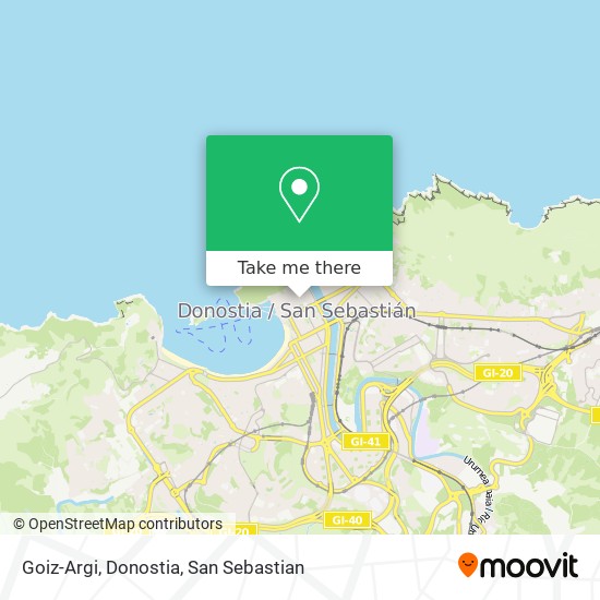 Goiz-Argi, Donostia map