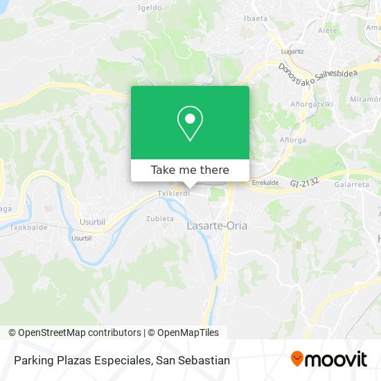 Parking Plazas Especiales map