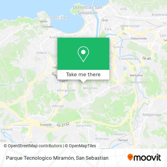 Parque Tecnologico Miramón map