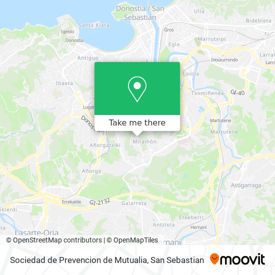 Sociedad de Prevencion de Mutualia map