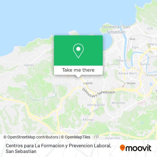 mapa Centros para La Formacion y Prevencion Laboral