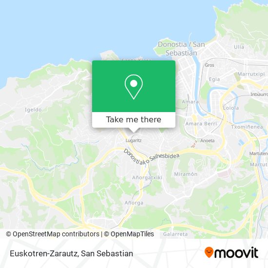 Euskotren-Zarautz map