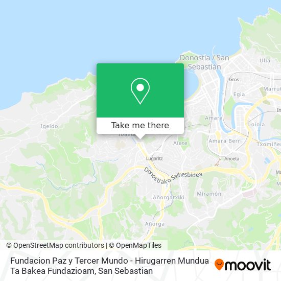 Fundacion Paz y Tercer Mundo - Hirugarren Mundua Ta Bakea Fundazioam map